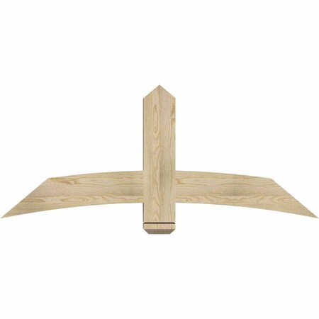 Ekena Millwork Bellingham Rough Sawn Timber Gable Bracket, Douglas Fir, 60"W x 25"H x 4"D x 6"F, 10/12 Pitch GBW060X25X0406BEL00RDF